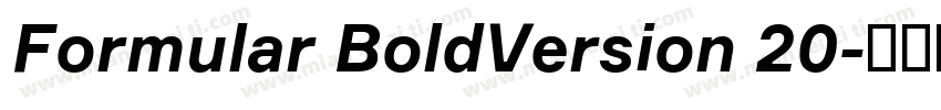 Formular BoldVersion 20字体转换